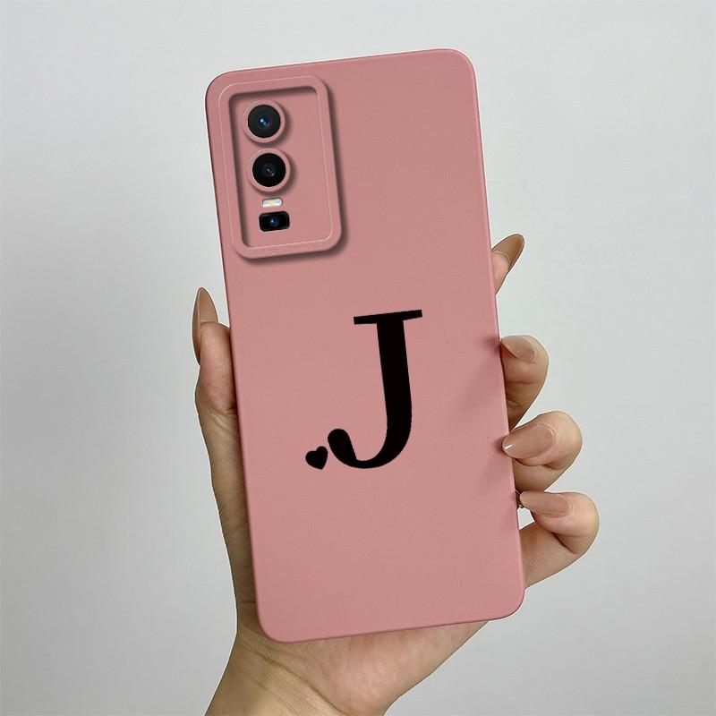 Cover For Vivo Y76 5G Case Love Heart Letters Liquid Soft Silicone Phone Case For Vivo Y76 VivoY76 Y 76 V2124 Back Cover Coque