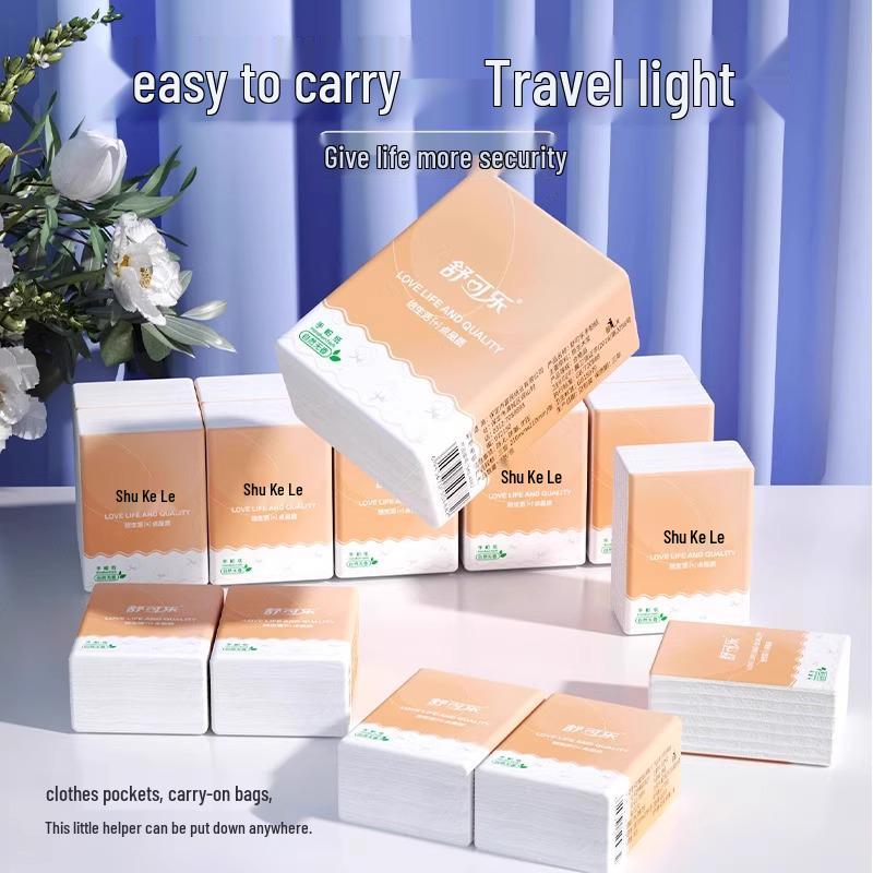 Большие Портативные Карманные Салфетки - Древесная Целлюлоза, Маленькая Упаковка Салфеток, Набор Лицевых Салфеток Выгодная Упаковка (30 упаковок)