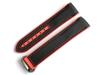 King Watch Strap Compatible with Omega Nylon Rubber Belt with D Buckle for Seamaster Planet Ocean 600 External Product Black Red Stitch [Import