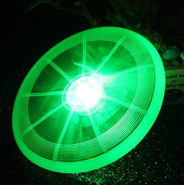 Durable Modern Luxury Outdoor Interactive Dog Toys Eco-Friendly Light-Up Waterproof PU Electric Flying Disc Glowing LED Disc