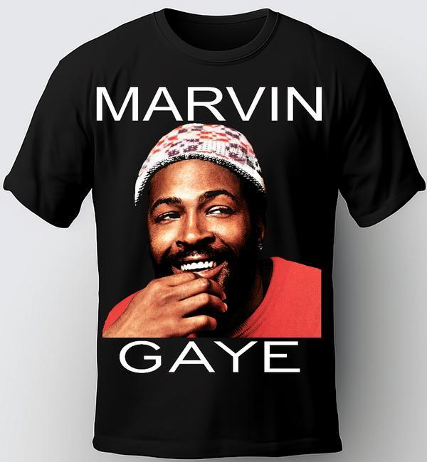 MARVIN GAYE T-SHIRT. COLOR BLACK. JAZZ TEES, COLTRANE TEES, MONK, SOUL T-SHIRTS Unisex T-Shirt