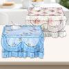 1PC Polyester Kitchen Dustproof Cover Embroidery Microwave Dust Covers Rectangle Microwave Cover Full Coverage
