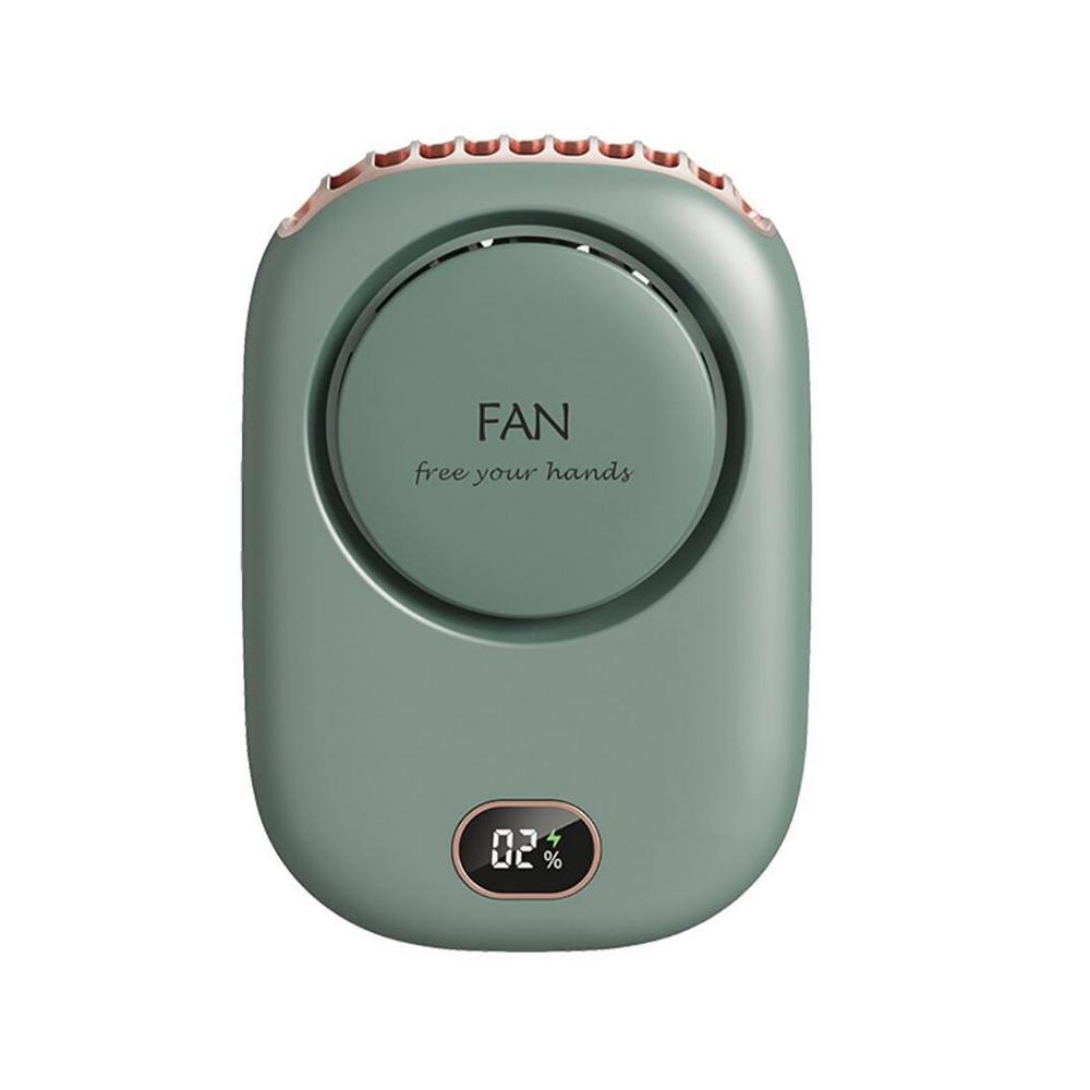 Портативный подвесной вентилятор на шею, портативный мини-вентилятор емкостью 2000 мАч, 3-скоростной перезаряжаемый USB-охладитель воздуха с питанием от батареи для путешествий на открытом воздухе