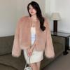 Autumn and Winter Imitation Fox Hair Furry Young Short Coat Fashion Slim Fur Coat Women
