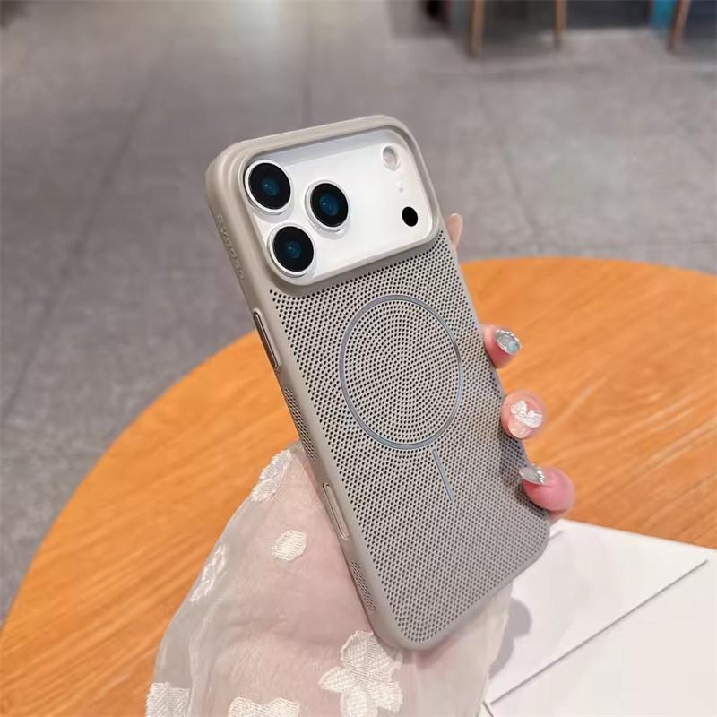 Сетчатый чехол для охлаждения и отвода тепла с магнитной фиксацией Magsafe для iPhone 17 16 15 14 13 12 11 Pro Max Plus 17 Air, чехол с поддержкой беспроводной зарядки
