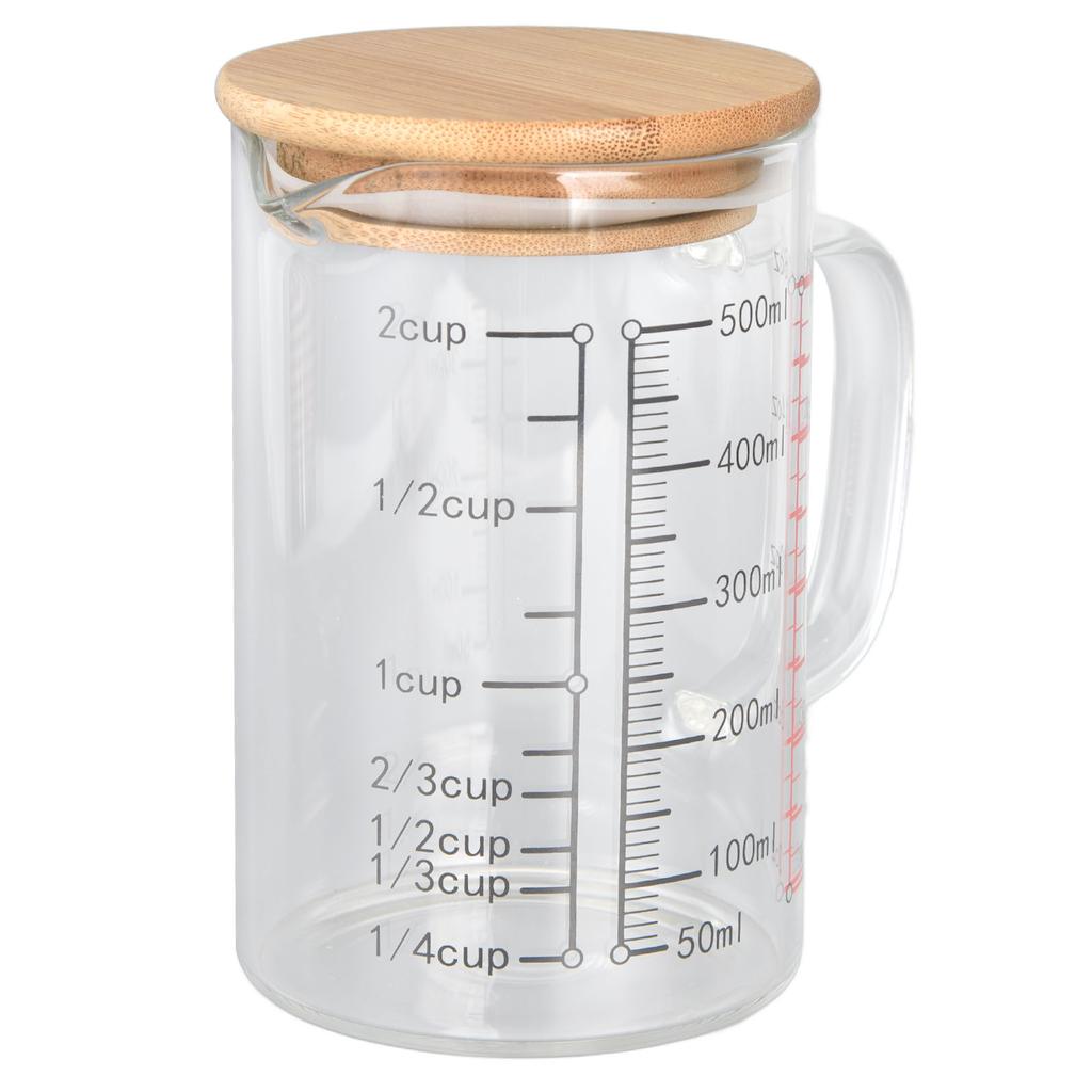 Стеклянный мерный стакан V-образная насадка Прозрачная шкала Удобная ручка Кофейные чашки из боросиликатного стекла