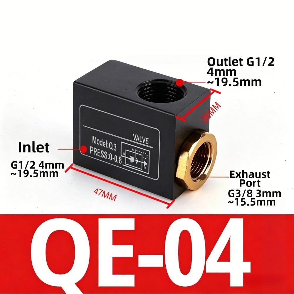 Quick Release For Exhaust Valve for Pneumatic Systems QE01 QE02 QE03 QE04 Cylinder Compatibility 18 14 38 12 BSPT Thread