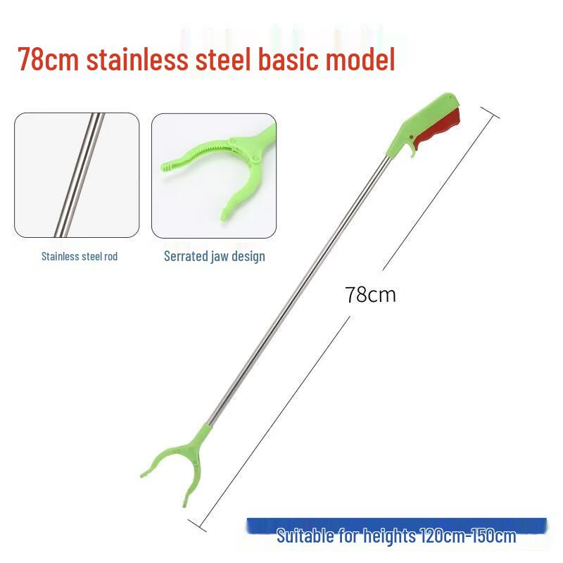 HANDUNYOU Stainless Steel Long Handle Trash Picker (3-Pack)