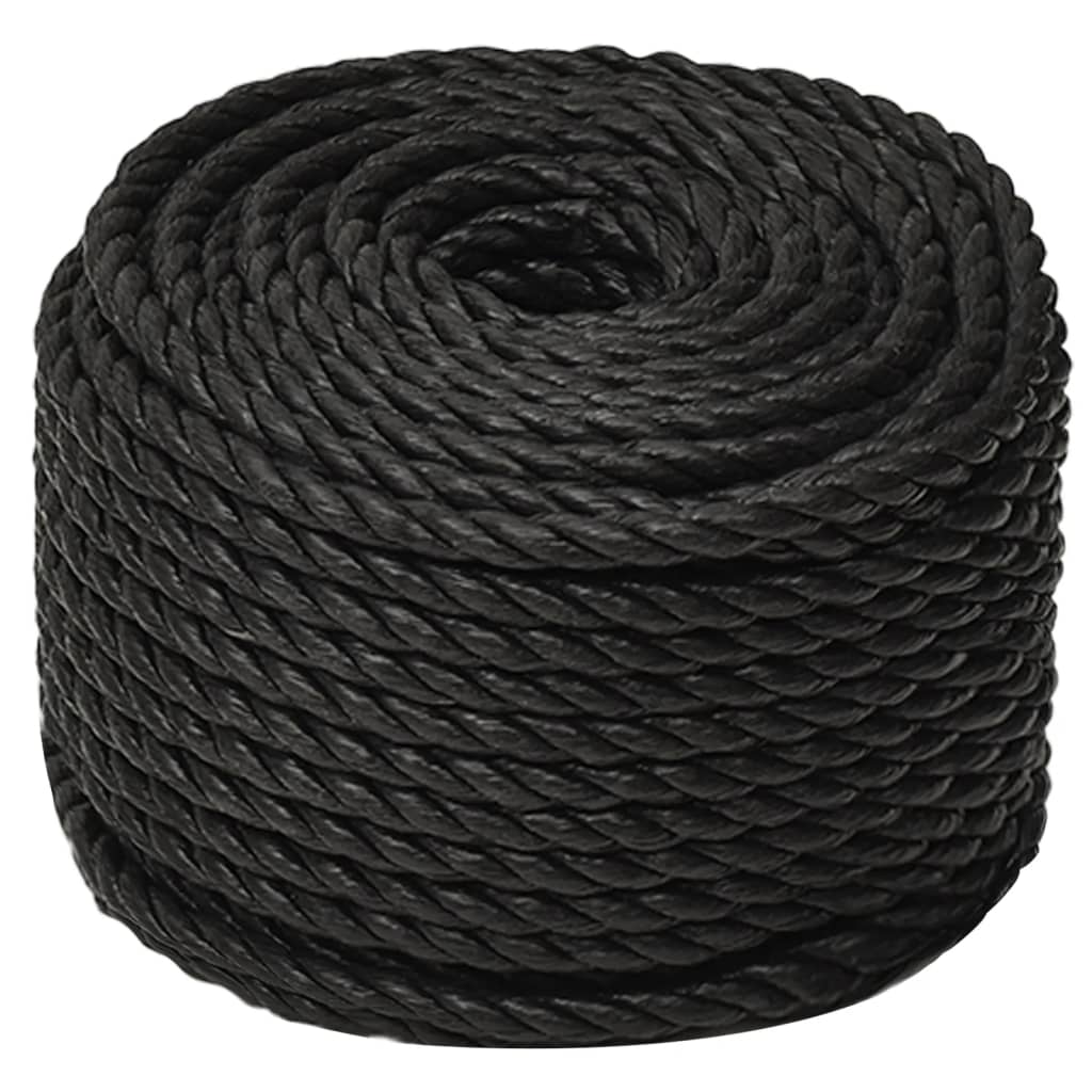 Vidaxl Linka Robocza, Czarna, 10 Mm, 100 M, Polipropylen