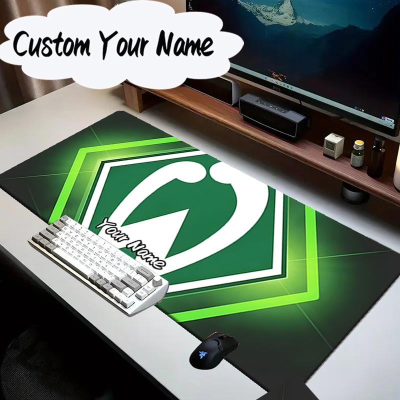 Custom Name Mouse pad Green Bremen Pattern Mouse pad, Gaming Mouse Pad, keyboard pad, Desk Decor for computer notebook Fan Birthday Gift