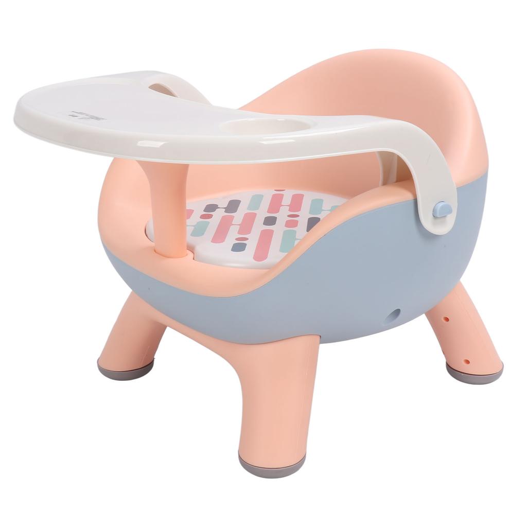 Детский стульчик для кормления со спинкой и звуковой подушкой, безопасный стульчик для кормления малышей, розовый