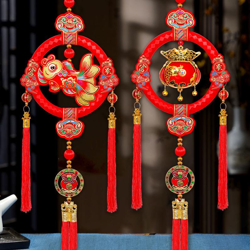 Подвеска-колокольчик в виде рыбки кои: Новогоднее благословение, талисман в виде денежного мешка, праздничный декор для дома