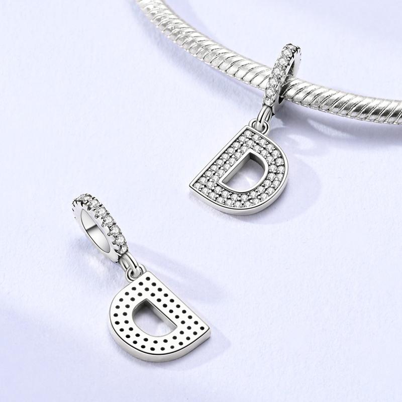 Новые 26 А-Я Буквенные Шармы Подвески Медные Подходят для Оригинальных Браслетов Изготовление Бусин Юбилей Женские Ювелирные Изделия Подарок