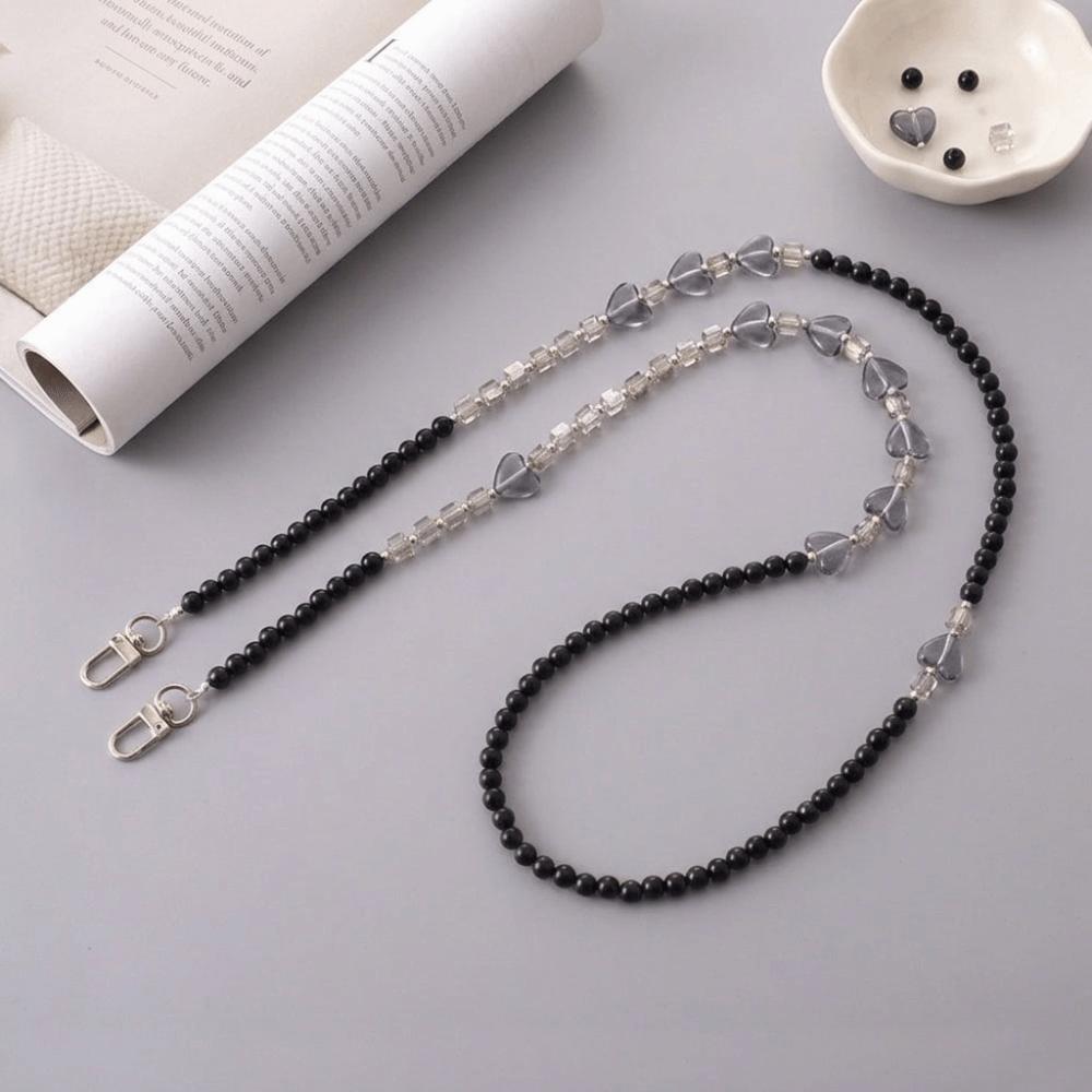Acrylic Beads Crossbody Phone Strap Crossbody Style Phone Lanyard Charm Phone Accessory