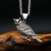 Викинг Винтаж Нордический Сова Ожерелье Нержавеющая Сталь Животное Амулет Подвеска Для Мужчин Женщин Уникальные Ювелирные Изделия Подарки Дропшиппинг