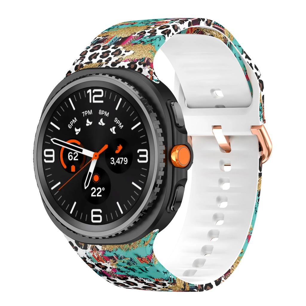 Силиконовый ремешок с принтом для Samsung Galaxy Watch 8 40мм 44мм/8 Classic 46мм Мужской Женский Силиконовый Спортивный Ремешок Для Galaxy Watch7 Ultra 47мм 2025 Браслет