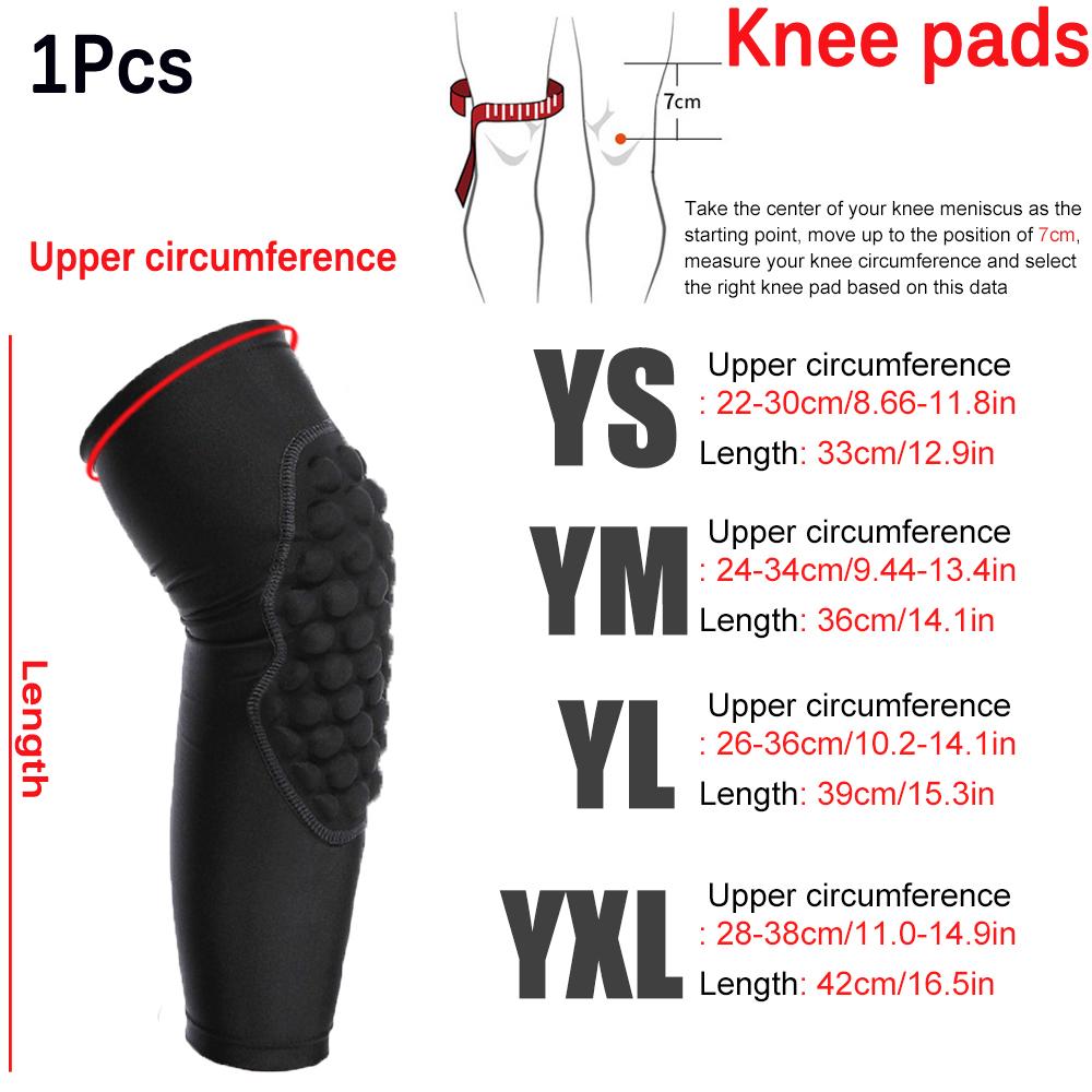 1 шт. детский/молодежный 5-15-летний спортивный сотовый компрессионный наколенник/налокотник защитное снаряжение для баскетбола, бейсбола, футбола