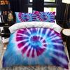 Color Tie Dyeing Double Bed Duvet Cover Set Queen Calico Twin Size Comforter Bedding Set Single Complete Set