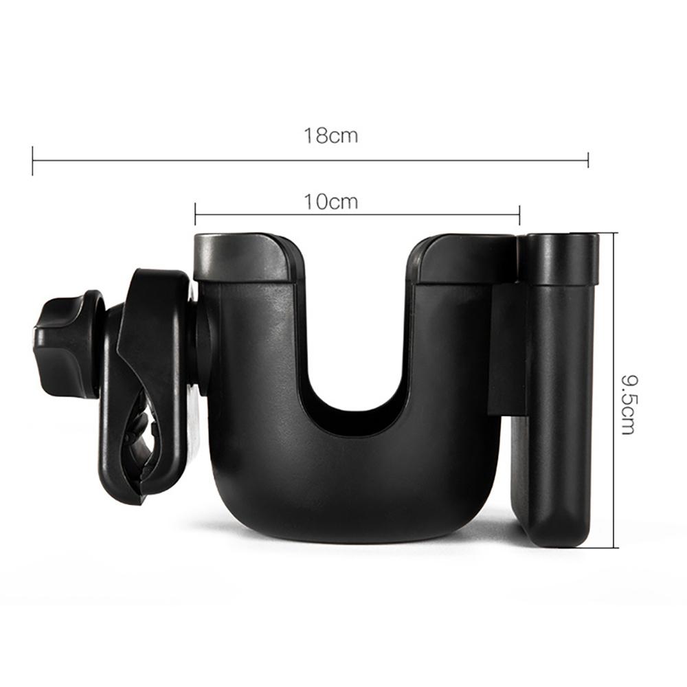 Universal 2-In-1 Cup Phone Holder Baby Stroller Multi-Functional Cup Holder for Wheelchairs Bicycles Electric Scooters