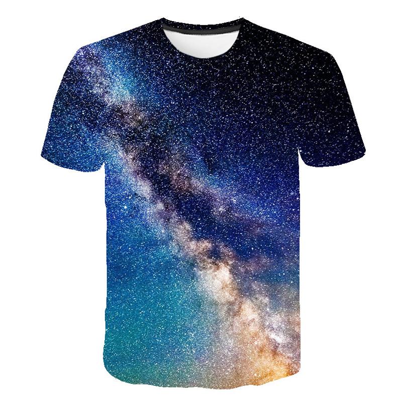 Футболка Vast Universe Galaxy Graphic, летняя модная мужская футболка с 3D-принтом, повседневная футболка в стиле хип-хоп с круглым воротником
