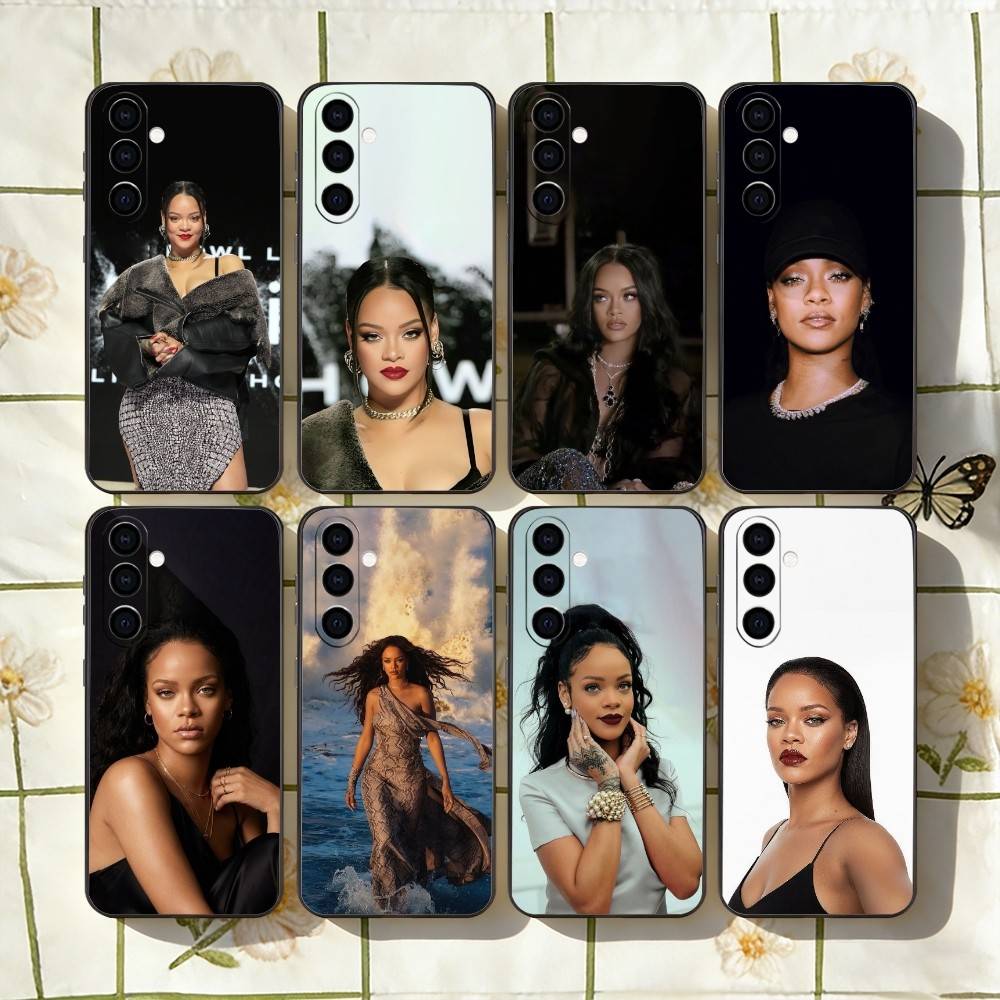 Hot S-singer R-Rihannas Phone Case For Samsung Galaxy A73,A72,A71,A70,A53,A52,A51,Others Soft Black Cover