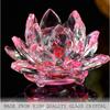 Hue Reflection Crystal Flower Figurine Anti-slip Glass Lotus Feng Shui Decor  Home Decor