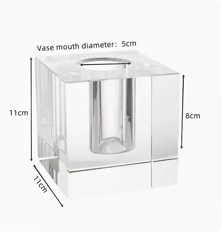 Ваза из прозрачного стекла Современная простота Цветочный горшок Гидропонный контейнер для растений Аксессуары для украшения дома Цветочные вазы