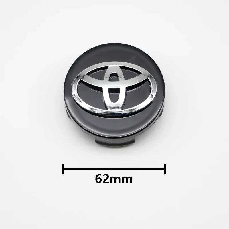 WAX5  4pcs 57/62mm For Toyota Car Tyre Wheel Center Hub Cap Badge C-hr Prado Rav4 Yaris Hilux Prius  Avensis Corolla Camry crown