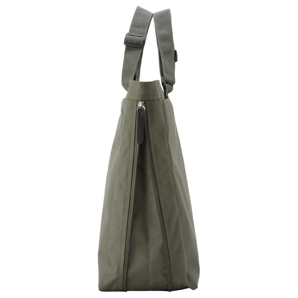 Tote Bag Bag Large Capacity A4 Casual Lightweight Extended 3976 Khaki Men's [Tote Men's Gusset]