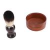 Набор помазков для бритья из дерева, набор для ухода, синтетический ворс, удаляет загрязнения, помазок для бритья и чаша для мужчин