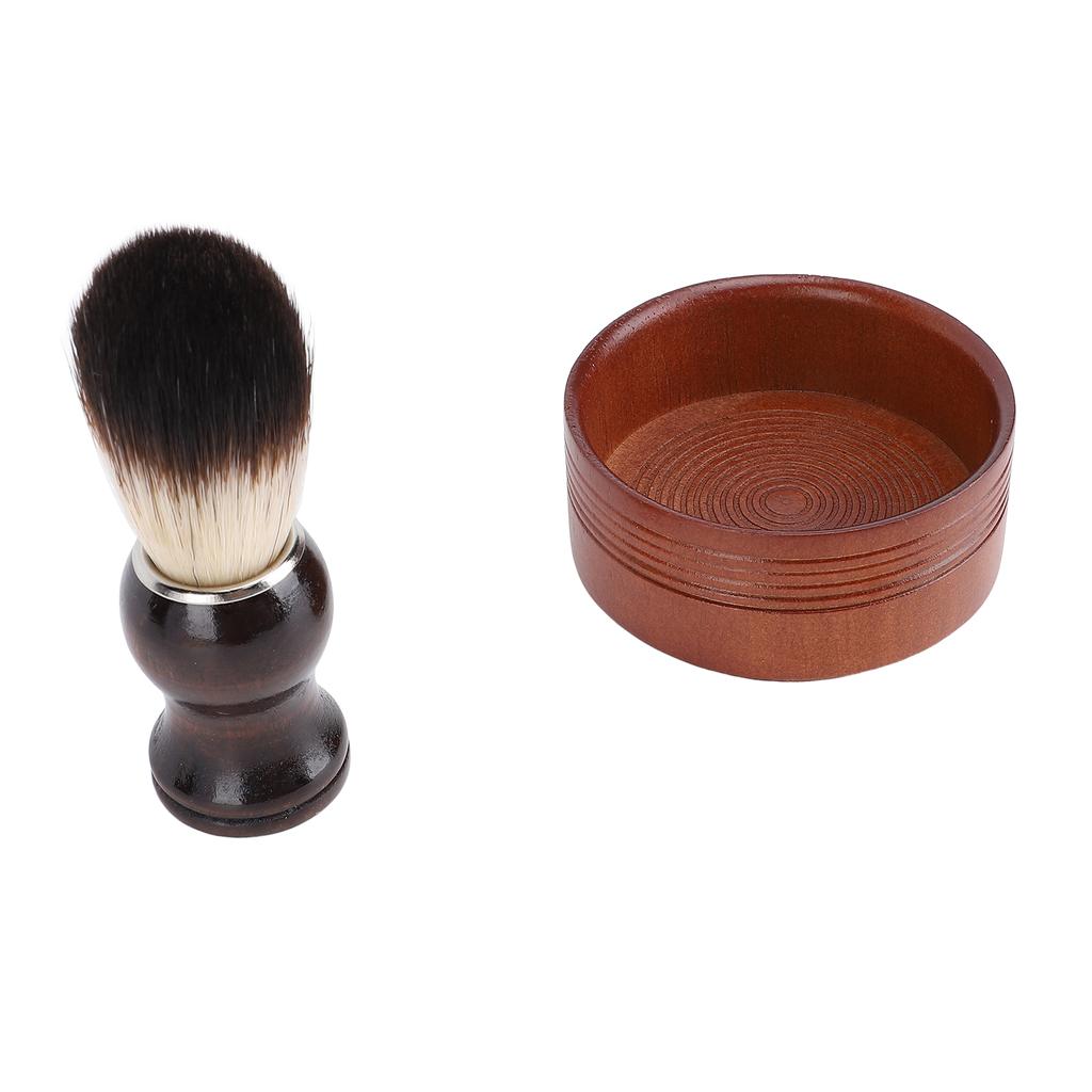 Набор помазков для бритья из дерева, набор для ухода, синтетический ворс, удаляет загрязнения, помазок для бритья и чаша для мужчин