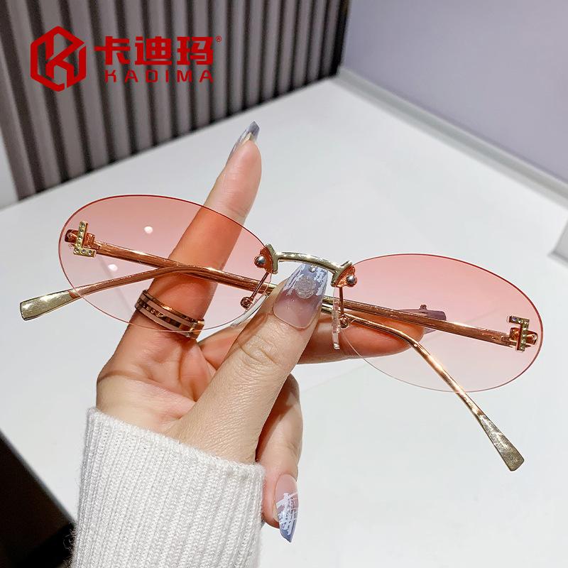 Безрамные овальные солнцезащитные очки премиум-класса с индивидуальным дизайном, Same Sunglasses Sunglasses