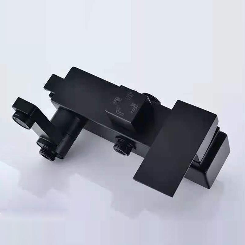 Латунный смеситель для ванной комнаты с душевой головкой, черный смеситель, настенный смеситель для ванны, смеситель для душа, смеситель для душа, смеситель для душа