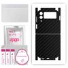 apgo Protective Skin Sticker for the Back+sides Compatible with Samsung Galaxy Z Flip4, Full Wrap Film, Foil, Vinyl - Pattern Carbon Black