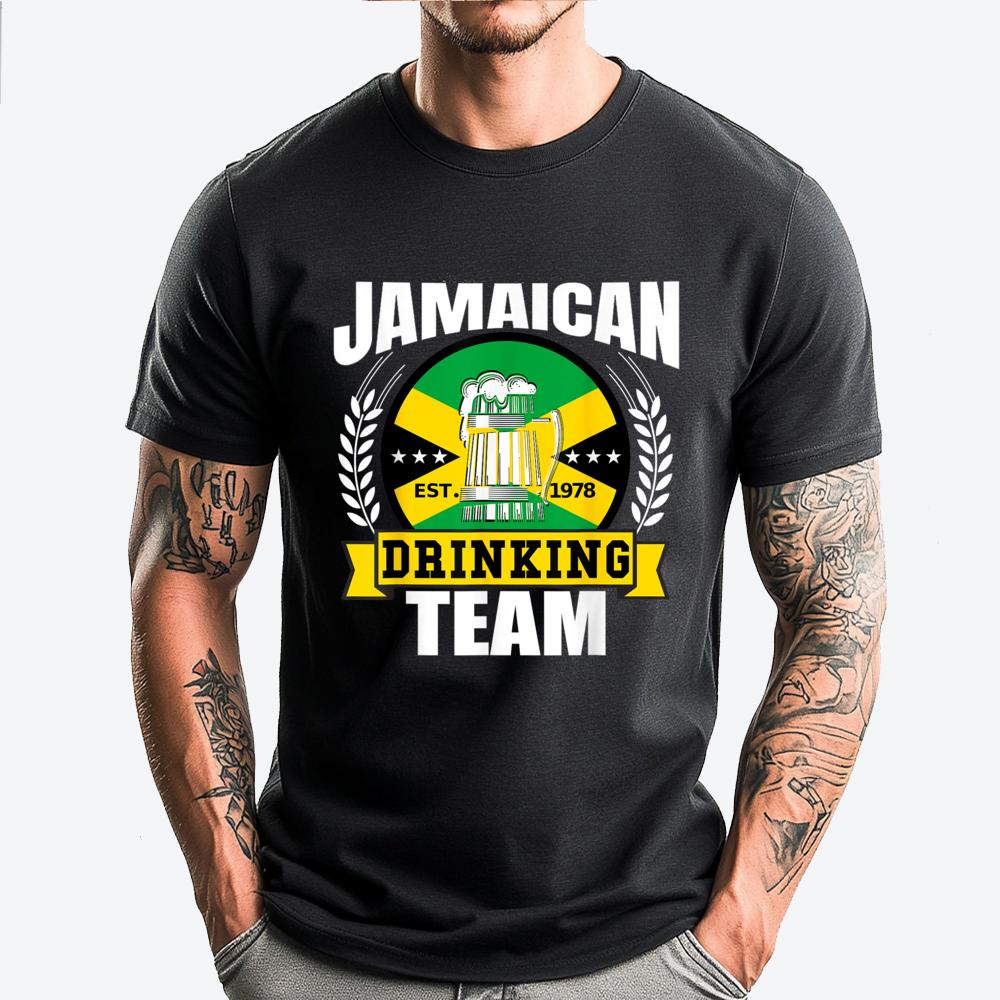 Jamaican Drinking Team Funny Jamaica Flag Beer Party Gift Mens Korean Fashion Moderate elasticity Luxury Clothes Men Hip Hop