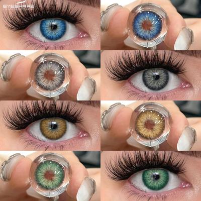 Контактные линзы Цветные контактные линзы для карих глаз Natural Beauty Pupils Yearly 14.5mm Big 2шт Мягкие
