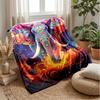 Vibrant Decorated Elephant Theme blanket Lightweight Warm Flannel Blanket Decorative Throw Blanket for Home Decoration