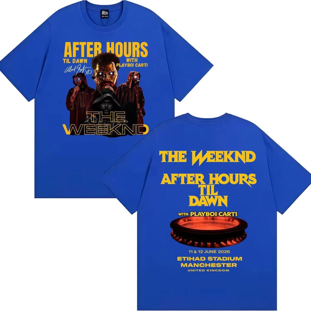Summer Hot Sale The Weeknd After Hours Til Dawn with Playboi Carti 2026 Tour T Shirt Men Women Harajuku Hip Hop Punk T-shirt