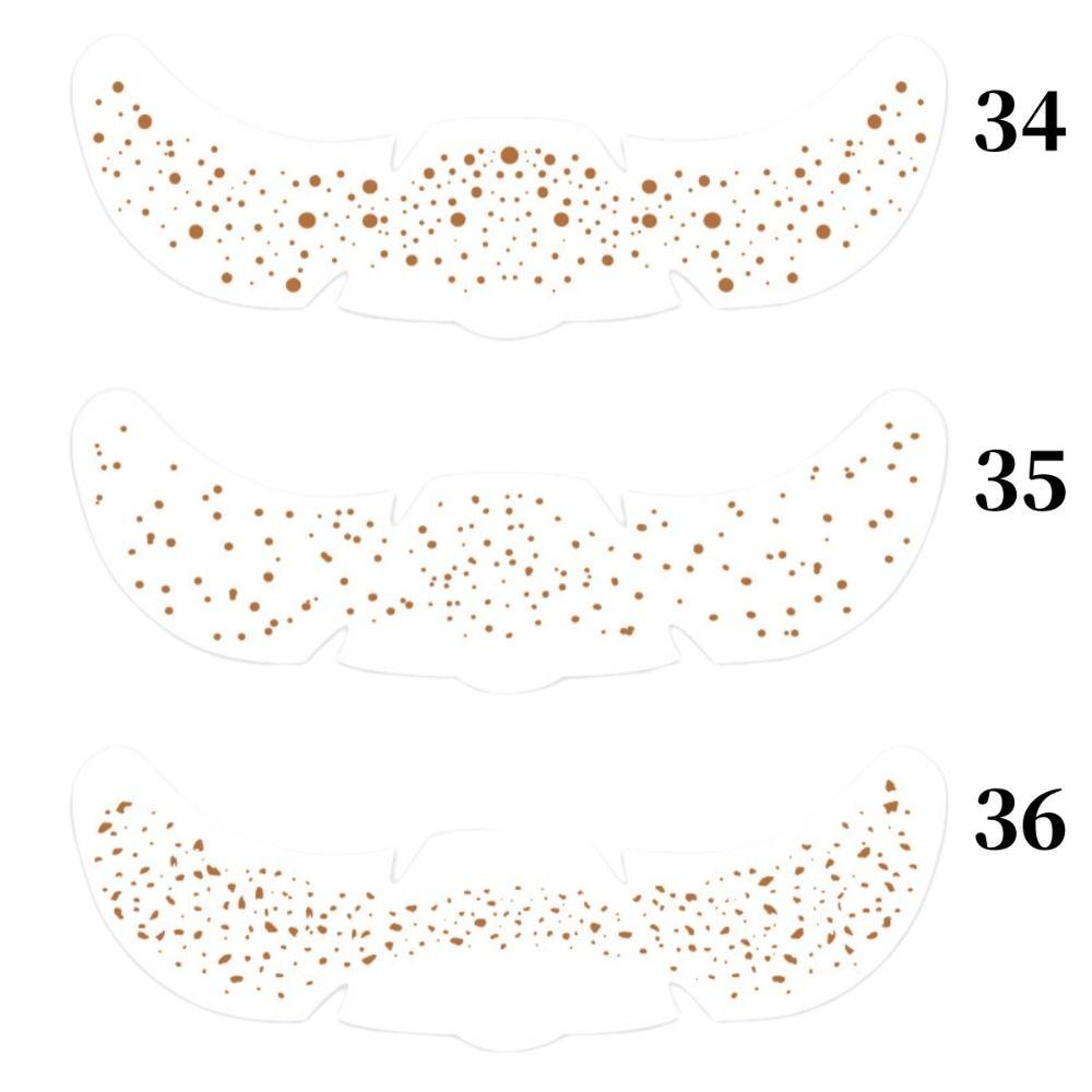 6Pcs Star Heart Freckle Tattoo Sparkle Face Tattoo Sticker Disposable Face Temporary Tattoo Make Up