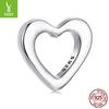 S925 Sterling Silver Simple Love Beaded Loose Beads Cold Wind Diy Jewelry Accessories