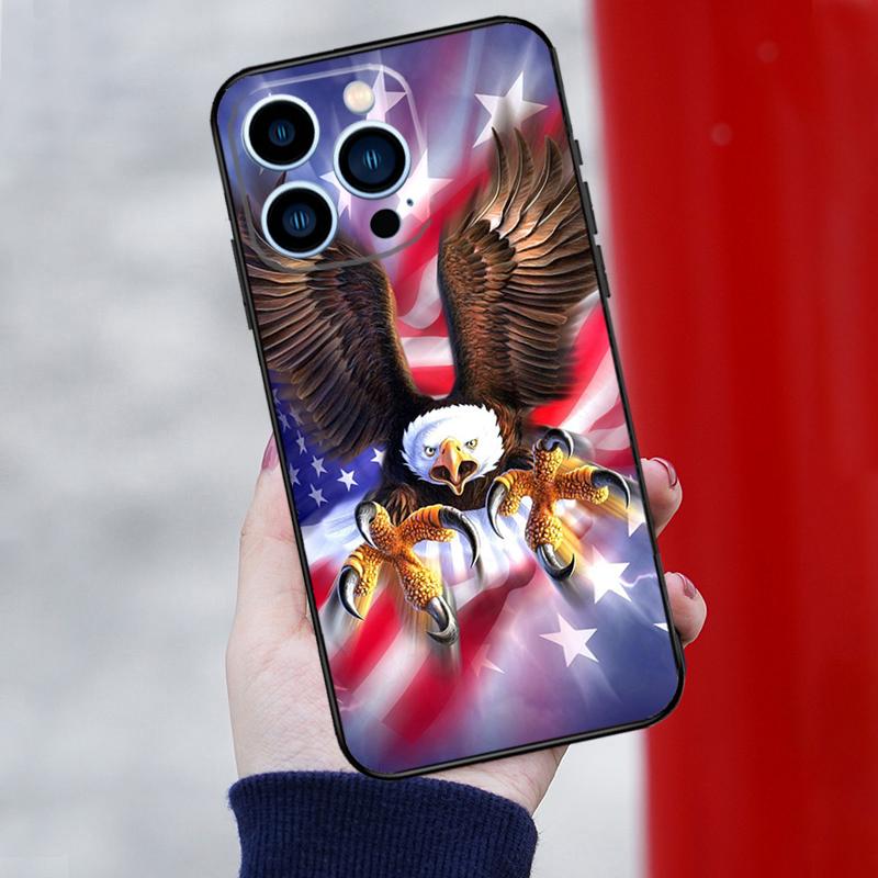 Чехол для телефона American Eagle Для iPhone 16 Pro 15 Pro 12 13 Mini 11 14 Pro Max XR 16 15 Plus 16e Обложка Coque