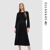 ELLASSAY Pleated Elegant Mid-Length Dress EWD353Y03200