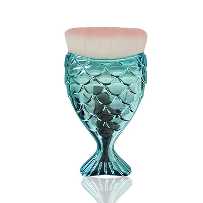 Косметическая кисть в форме русалки, прочная пластиковая ручка, профессиональные принадлежности, для дома