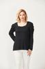 Women's Big Size Dress Air Sleeve Plus Size Knitwear Blouse Black