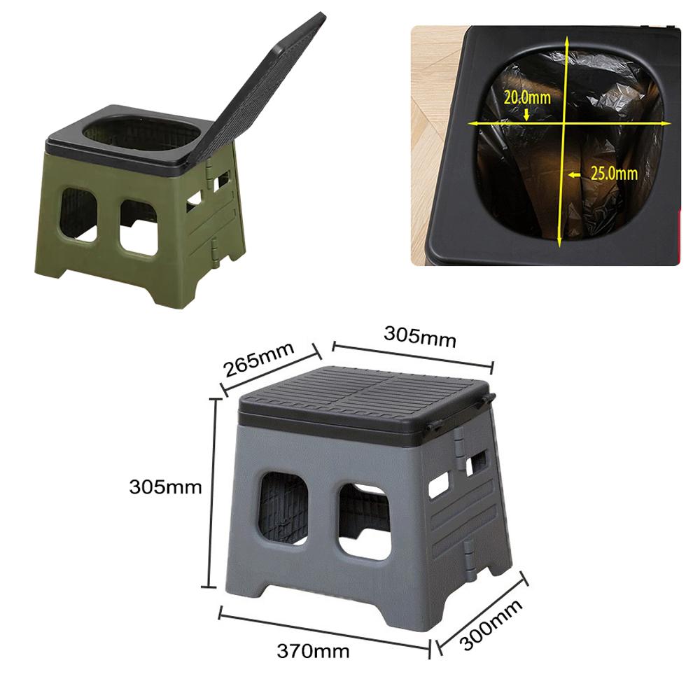Дорожный автомобильный туалет, портативный складной горшок для кемпинга, аварийный туалет с крышкой, нагрузка до 150 кг для автомобиля