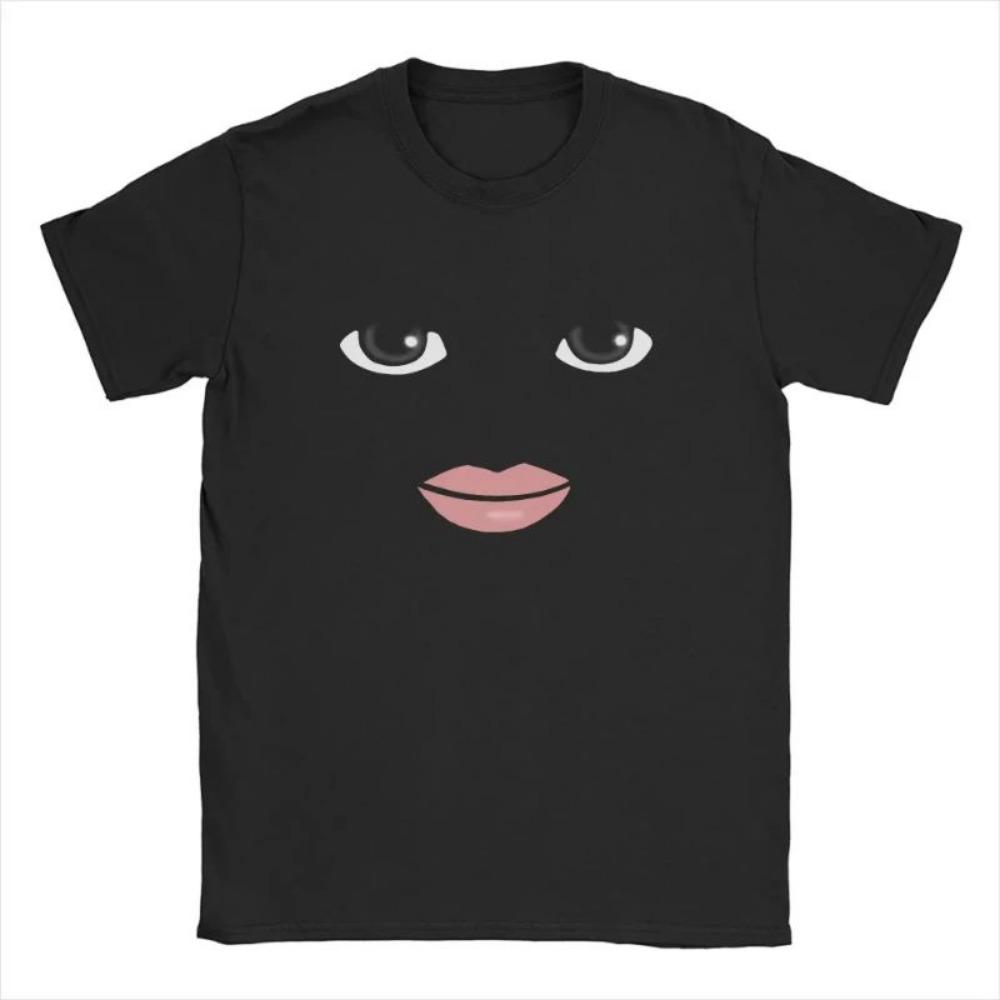 Новинка Robloxs Лицо Игра Мем Графические Футболки Женская Мода Футболки с Коротким Рукавом