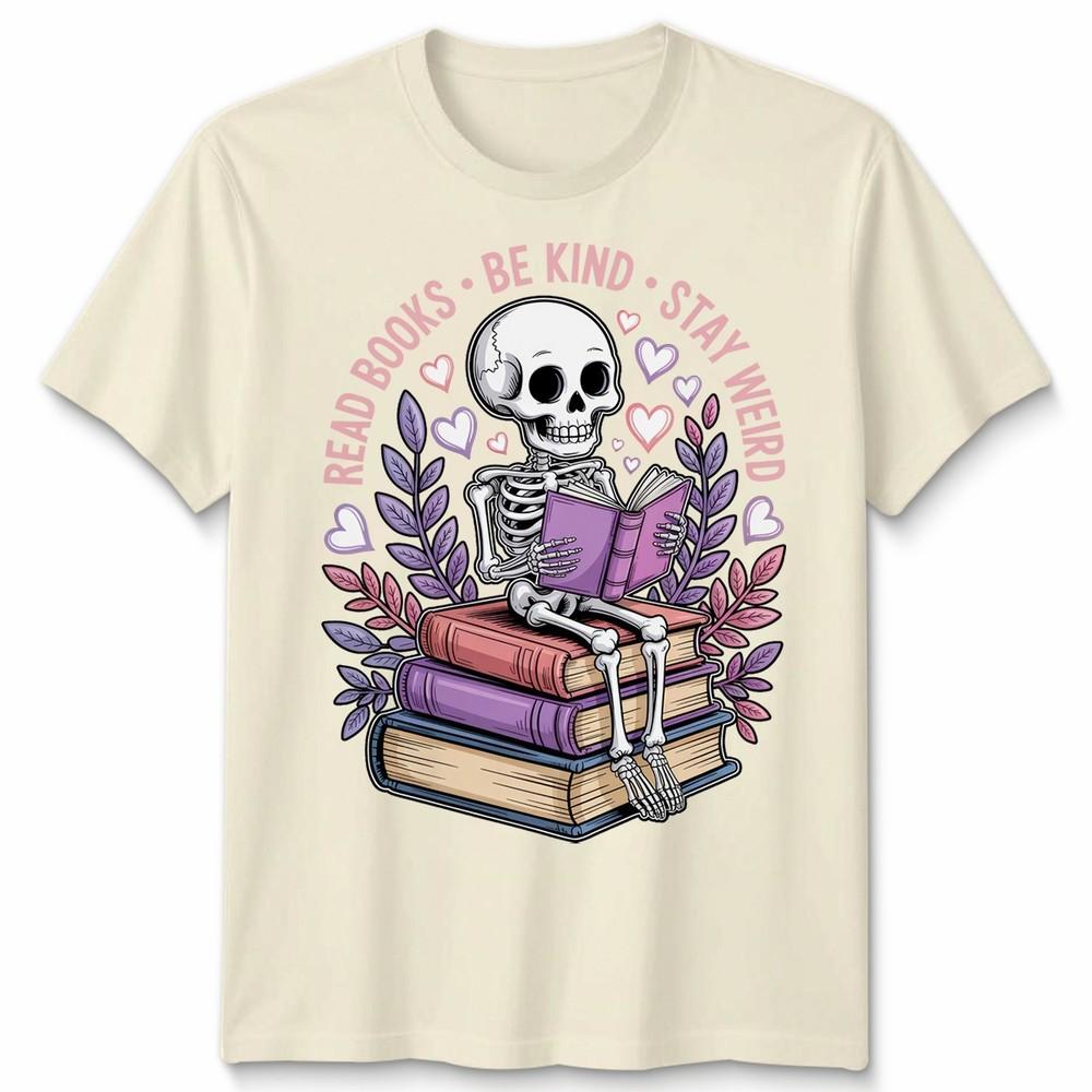 World Book Day Read Books Be Kind Stay Weird Funny Retro Aesthetic Unisex Tshirt