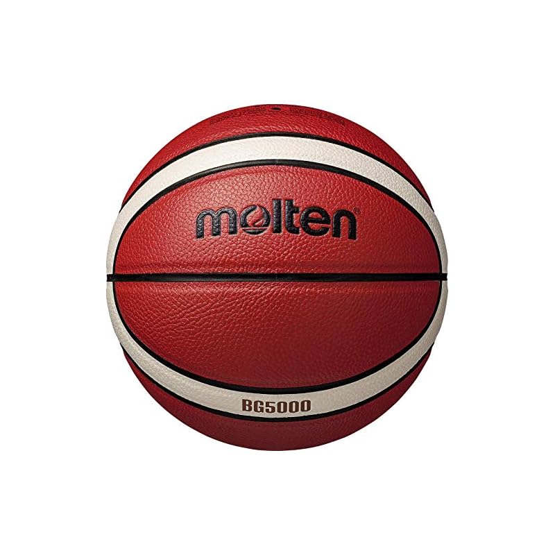Мяч для баскетбола Molten, Размер для начальной школы, Размер 5, Официальный мяч, BG5000, Оранжевый x Слоновая кость (B5G5000)