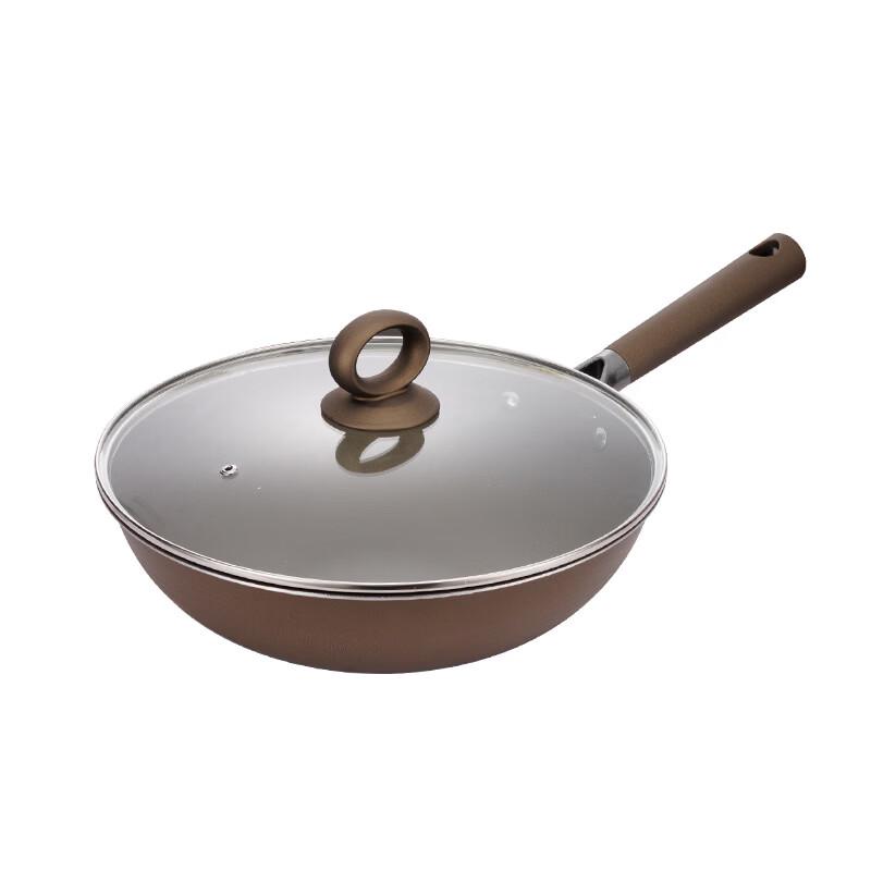 YGY 34cm Titanium Non-Stick Wok with Lid and Steamer