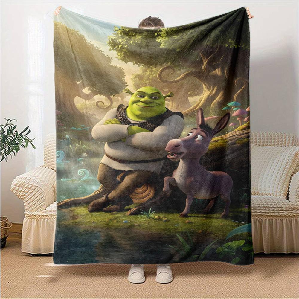 Shrek Blanket Durable Comfort Great For Sofa Livingroom Couch Four Seasons Multipurpose Modern Gift For Travel Home Birthdays